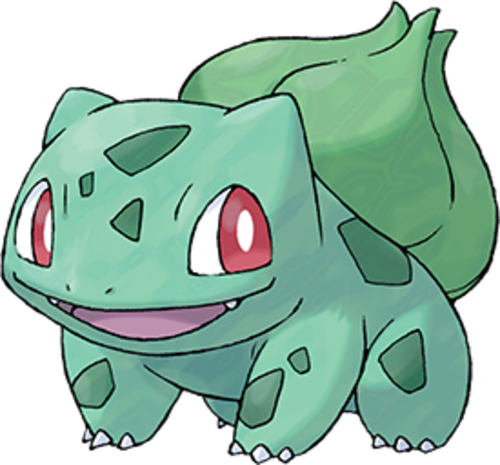 Bulbasaur — official character art (via Wikipedia).