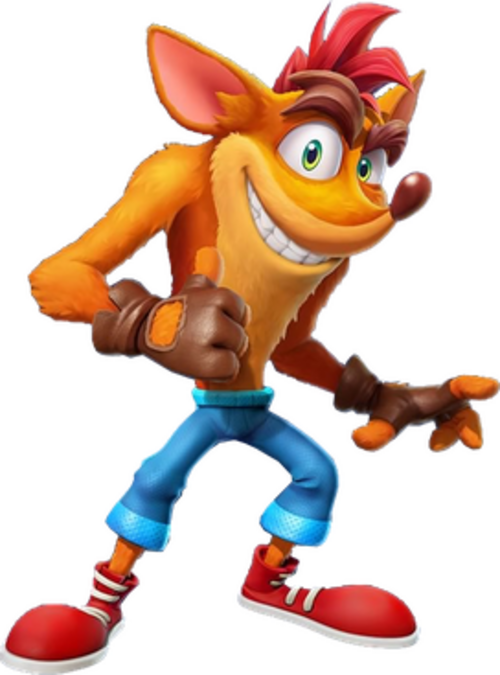 Crash Bandicoot — official character art (via Wikipedia).