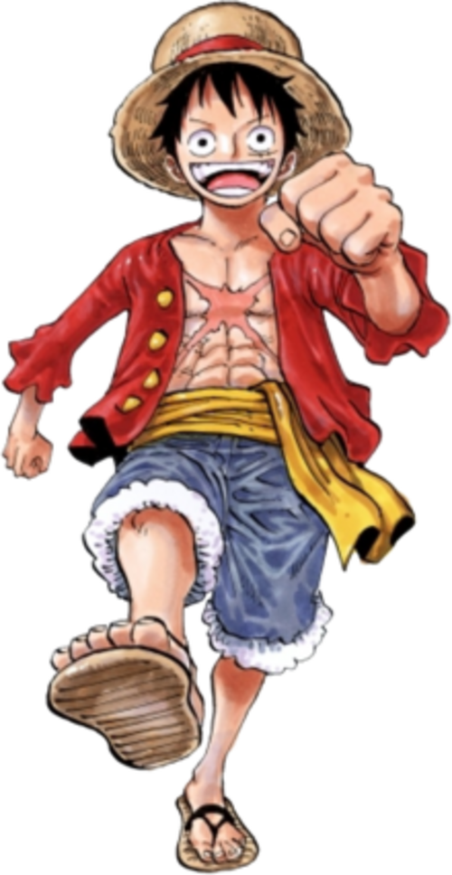 Monkey D. Luffy — official character art (via Wikipedia).