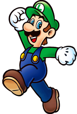 Luigi — official character art (via Wikipedia).