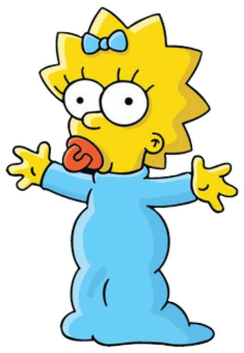 Maggie Simpson — official character art (via Wikipedia).