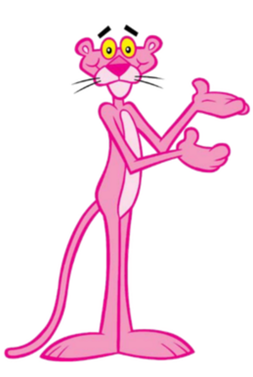 The Pink Panther — official character art (via Wikipedia).